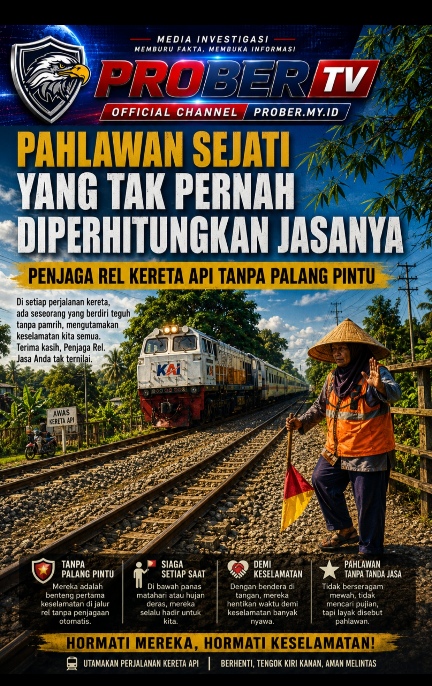 Pahlawan di Balik Keselamatan Perlintasan, Kisah Ibu Penjaga Rel Tanpa Palang Pintu yang Tak Pernah Mengharap Imbalan